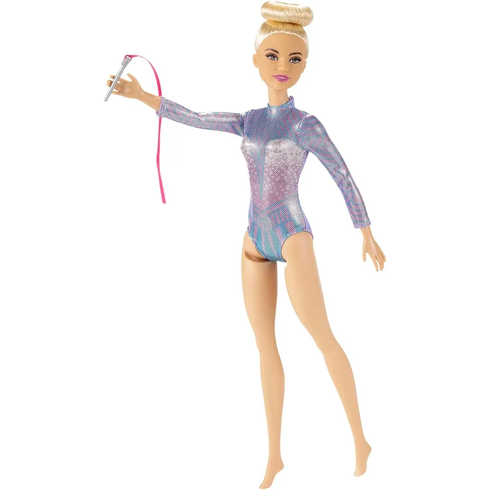 BARBIE MUÑECA GIMNASTA RÍTMICA CON ACCESORIOS RUBIA