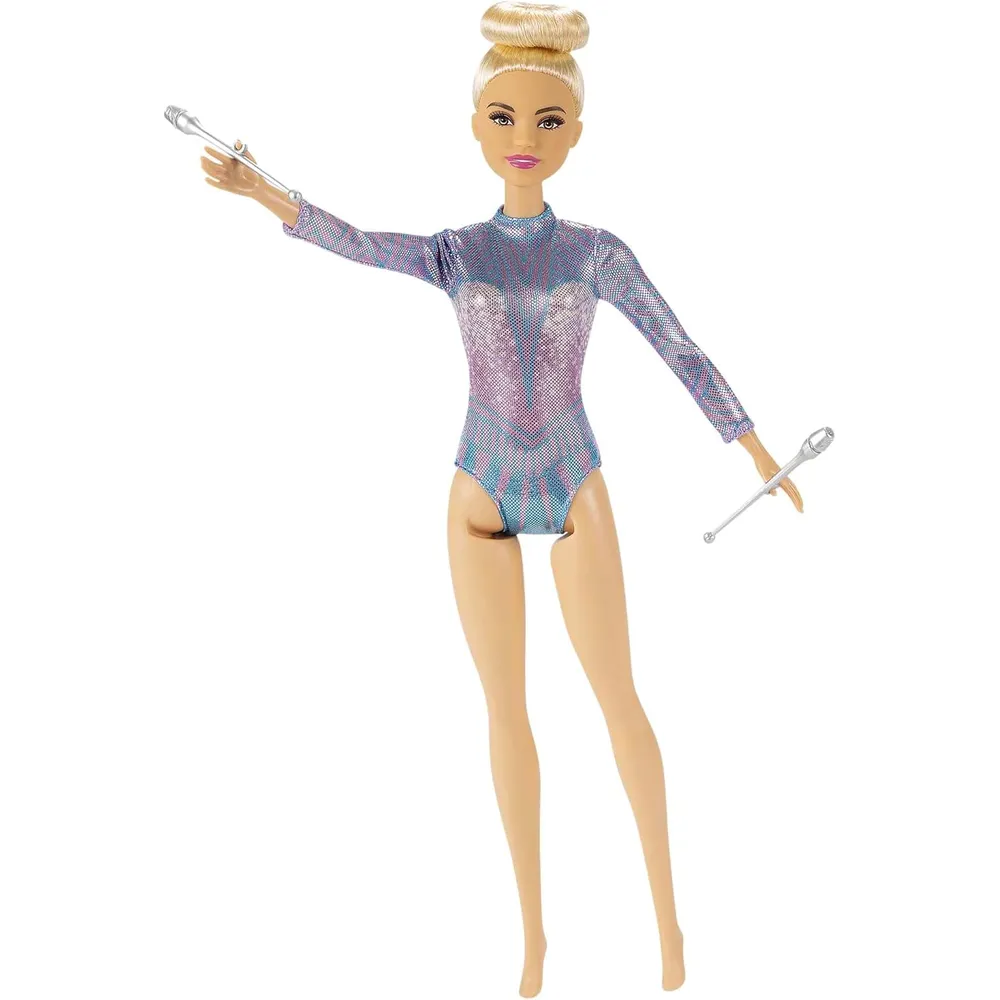 BARBIE MUÑECA GIMNASTA RÍTMICA CON ACCESORIOS RUBIA