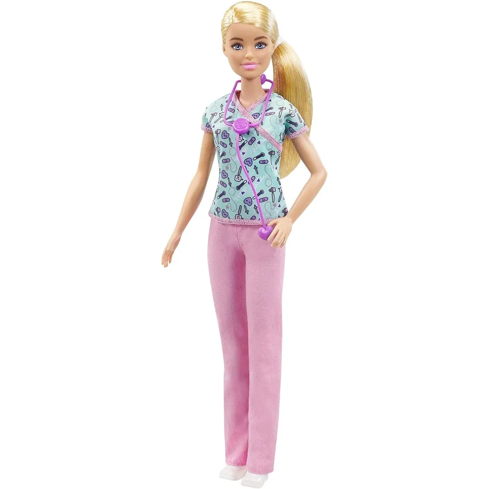 BARBIE MUÑECA ENFERMERA CON ACCESORIOS RUBIA