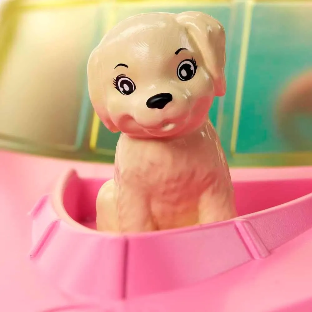 BARBIE BARCO MUÑECA CON PERRITO Y ACCESORIOS