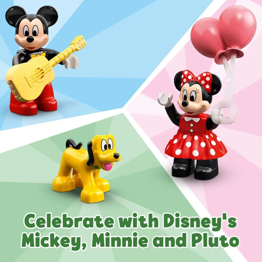 Lego Duplo tren de cumpleaños Disney Mickey y Minnie Mouse educativo