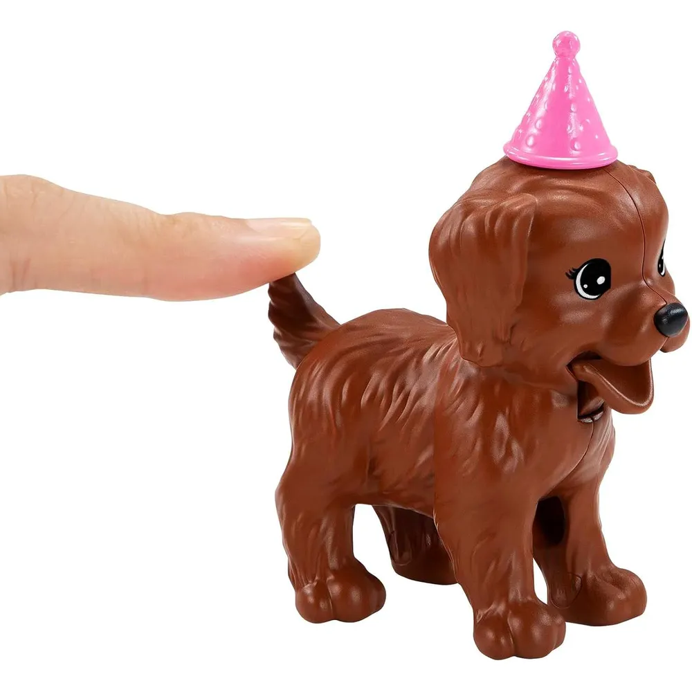 BARBIE MUÑECA PUPPY PARTY CON CACHORROS Y ACCESORIOS RUBIA