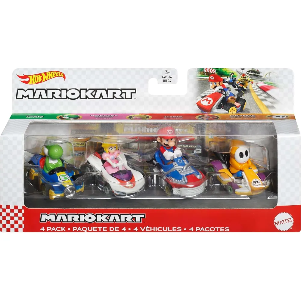 HOT WHEELS AUTOS MARIO KART II SET 4 PZS