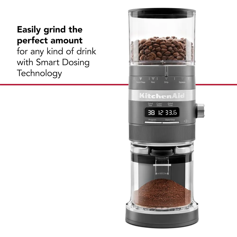KITCHENAID KCG8433, MOLINILLO DE CAFÉ | GRIS CARBÓN MATE