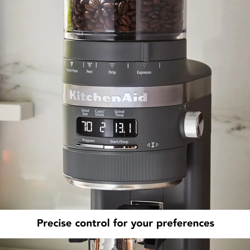 KITCHENAID KCG8433, MOLINILLO DE CAFÉ | GRIS CARBÓN MATE