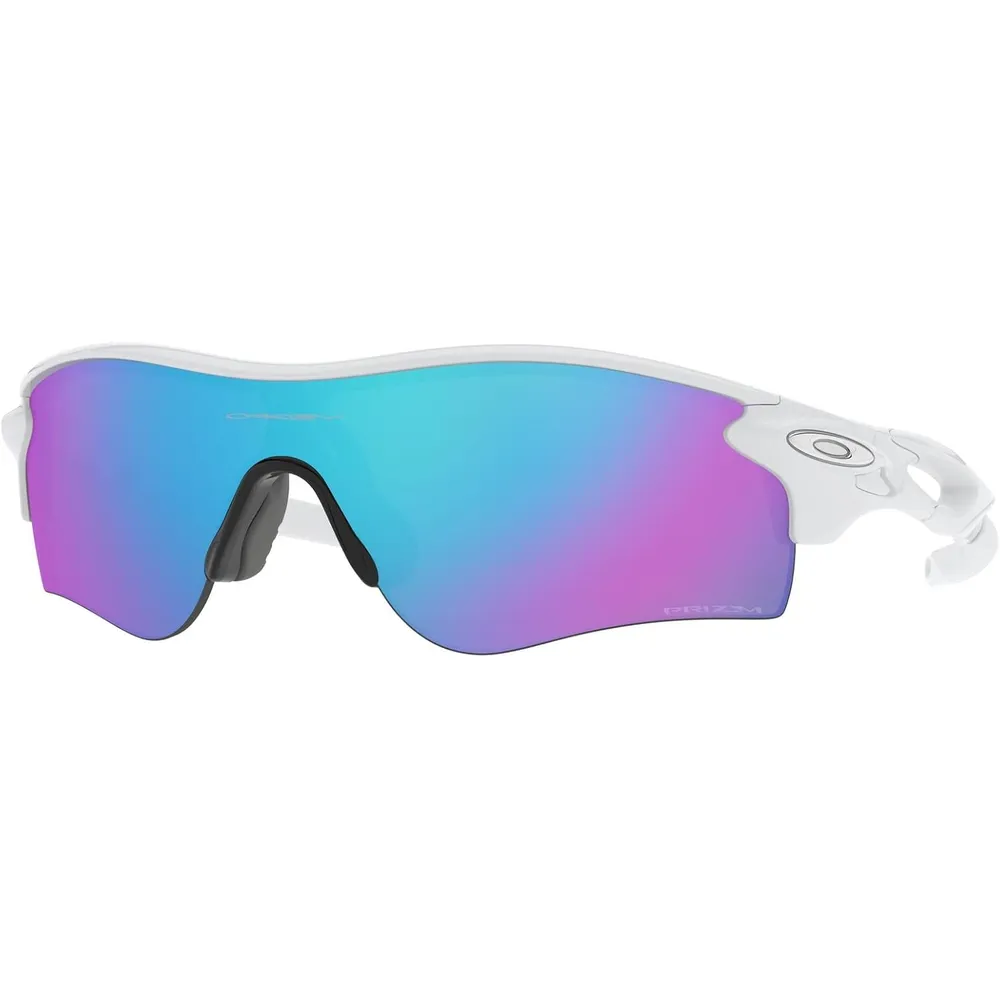 Oakley Radarlock Path OO9206 Low Bridge Fit Gafas de sol para hombre | Polished White / Prizm Sapphire