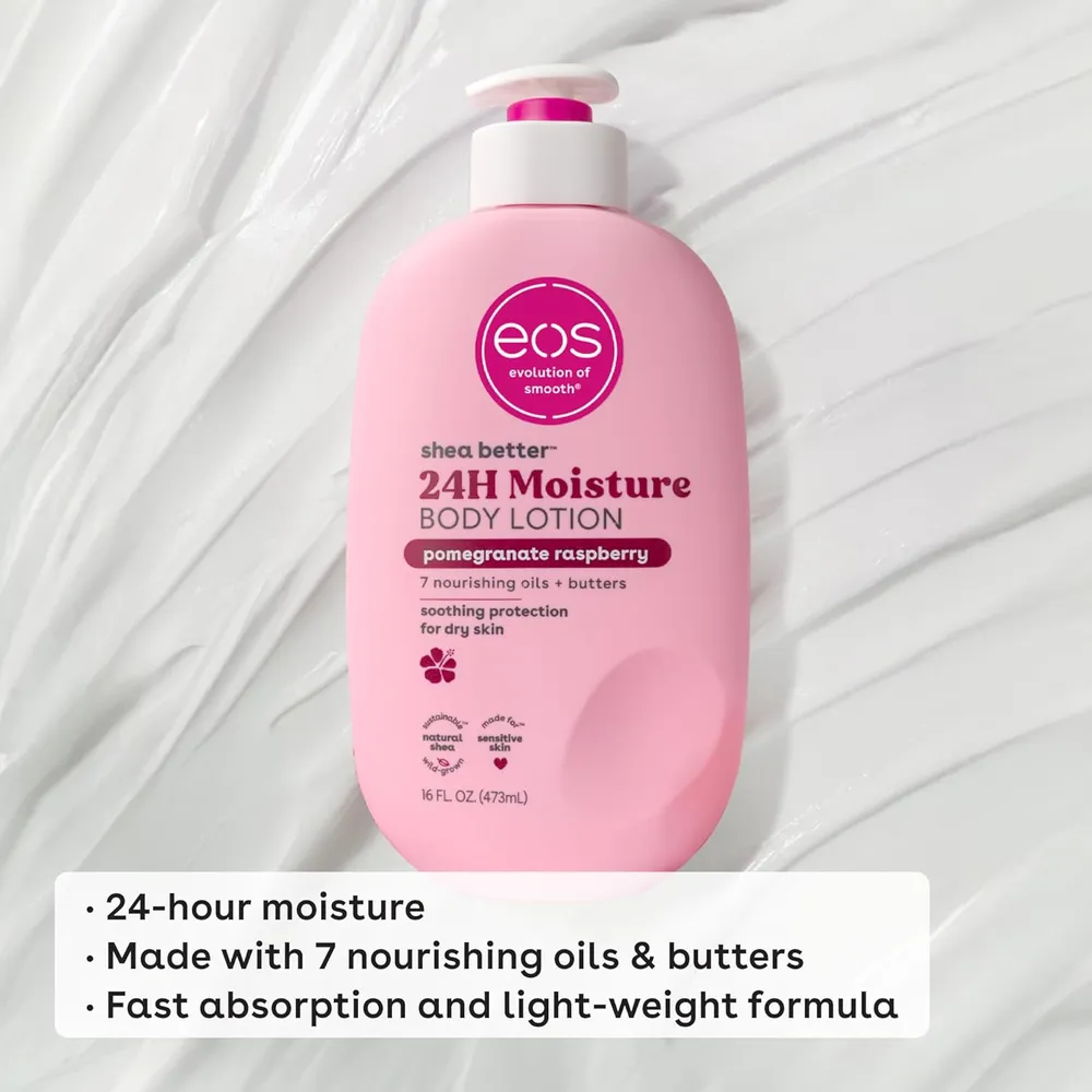 EOS Shea Better loción corporal Granada / Frambuesa | 473 ml