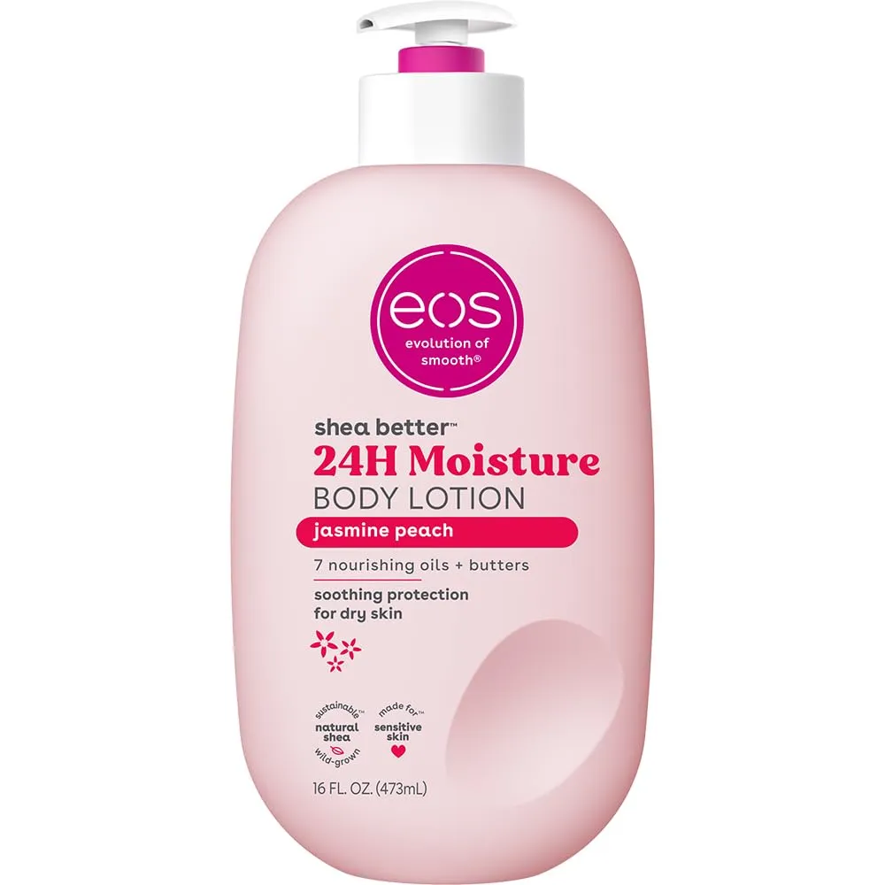 EOS Shea Better loción corporal Jasmine Peach | 16 oz / 473 ml