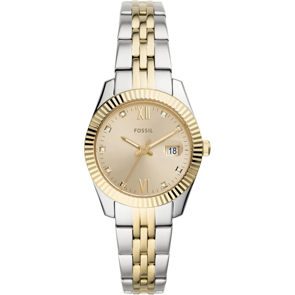 Fossil reloj de cuarzo Scarlette Mini para mujer, acero  | Oro/ Plata