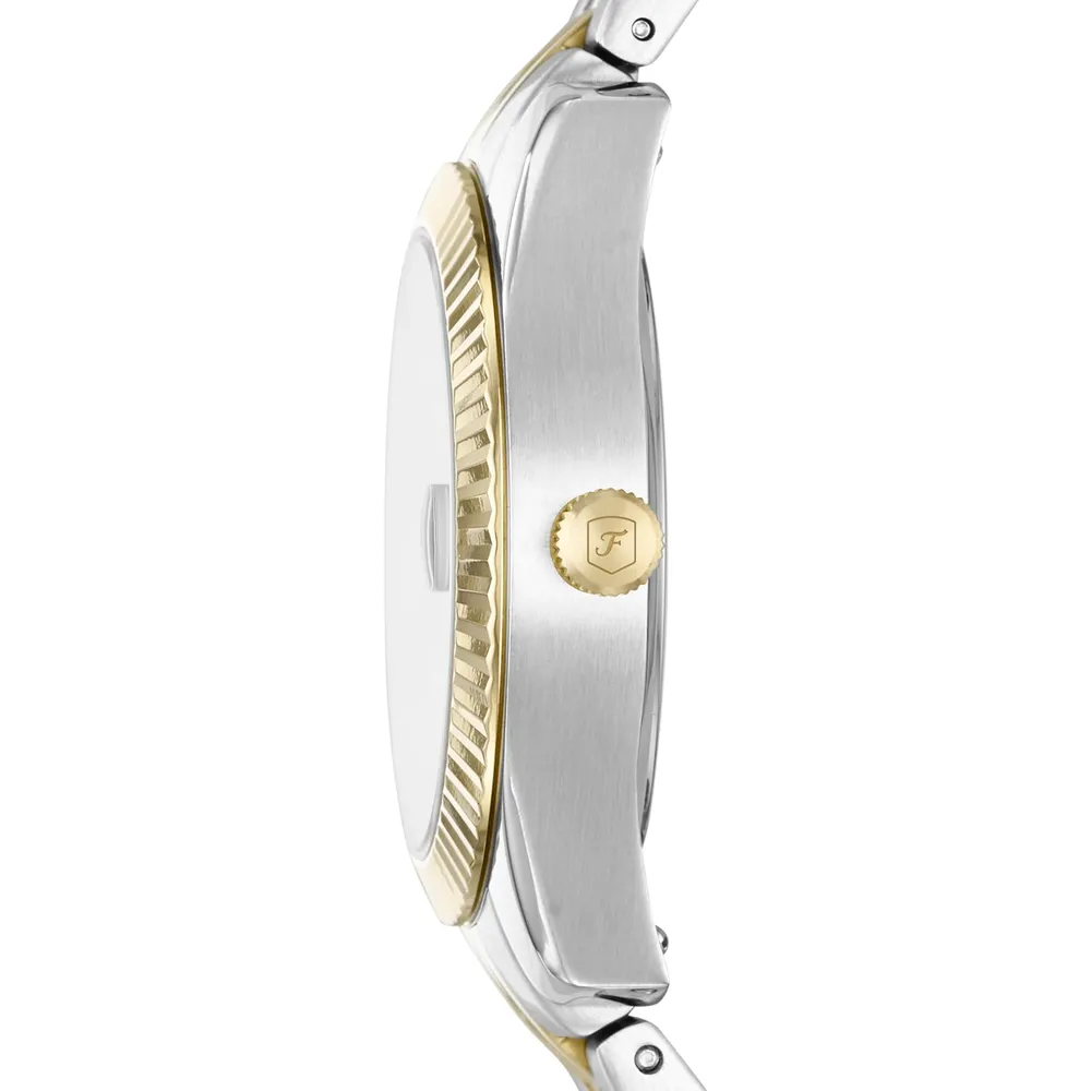 Fossil reloj de cuarzo Scarlette Mini para mujer, acero  | Oro/ Plata