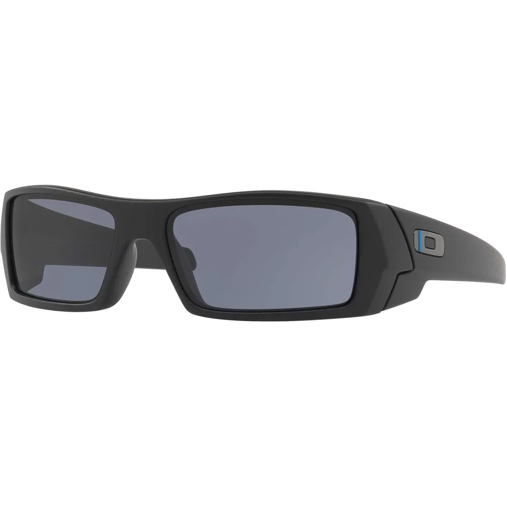 Oakley Gascan OO9014 Gafas de sol para hombre | Matte Black / Grey / Blue Line On Oakley Logo