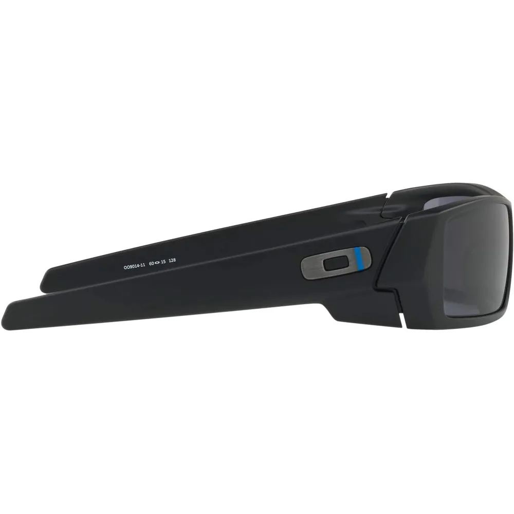 Oakley Gascan OO9014 Gafas de sol para hombre | Matte Black / Grey / Blue Line On Oakley Logo