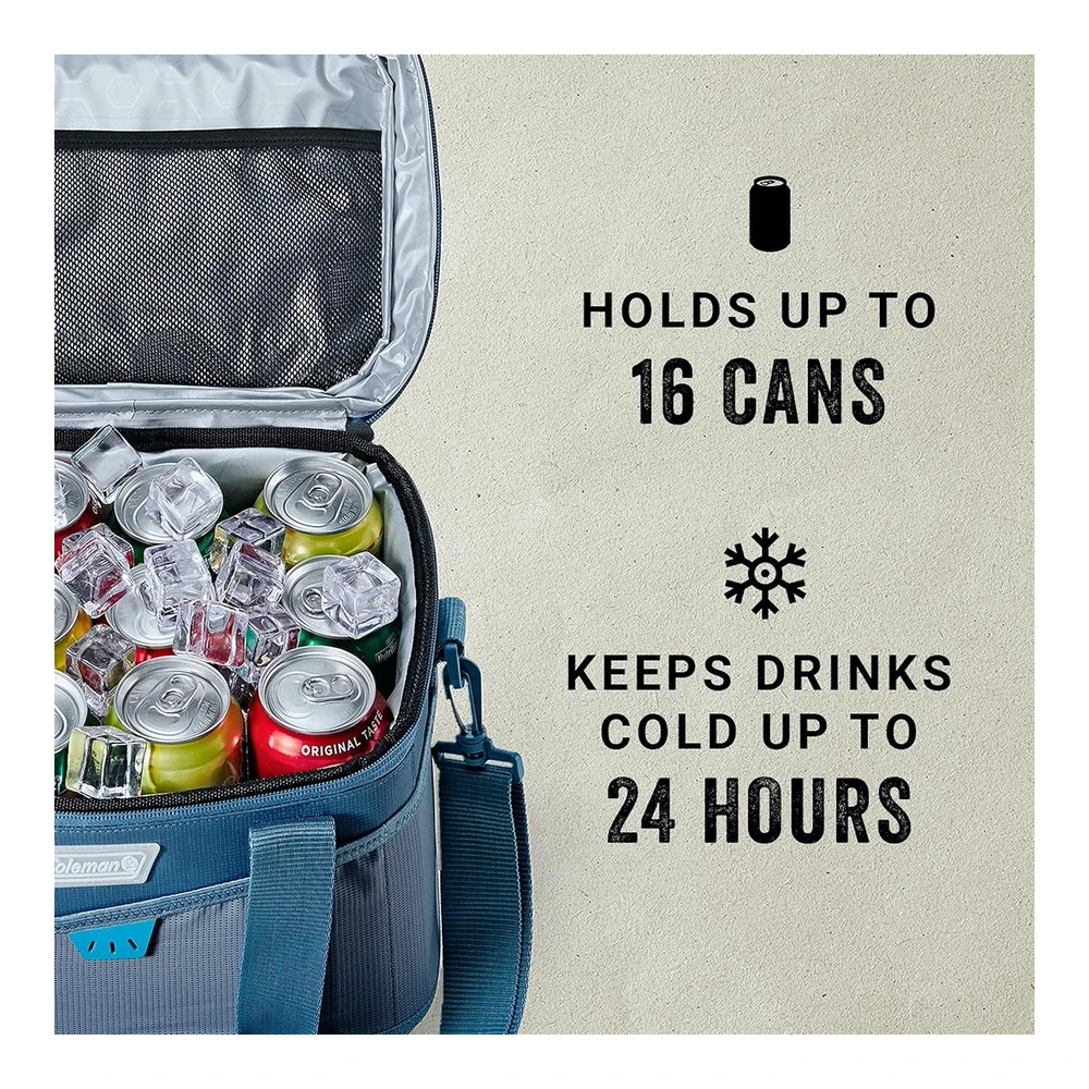 Coleman Sportflex Insulated Soft Coolers - Leakproof Portable 9 / 16 / 30 / 42 Can Capacity Coolers With Wheeled & Lunchbox Options - Great for  Beach - Camping - Tailgating - Picnic - Boat - & More