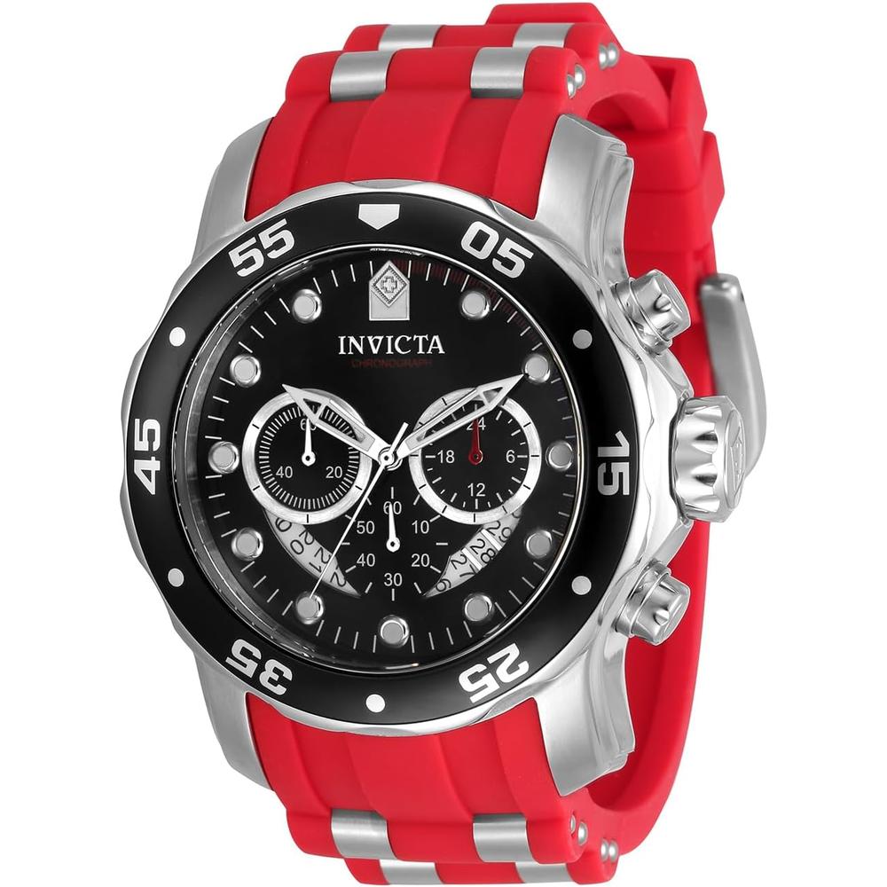 Reloj Invicta Pro Diver para hombre acero inoxidable movimiento de cuarzo | Negro y Rojo
