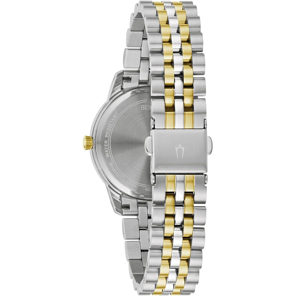b08mvk4yw6_2_webp.webp Bulova reloj clásico mujer cuarzo 3 agujas diamantes calendario fecha | Oro/Plata