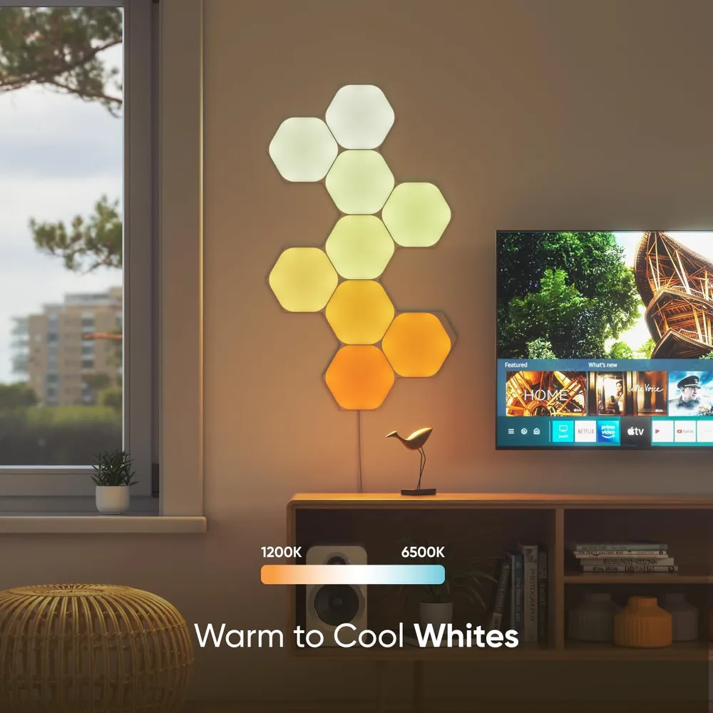 b08n62r79z_4_webp.webp Nanoleaf Shapes Paneles LED de Pared Inteligentes RGBW WiFi 7-Pack