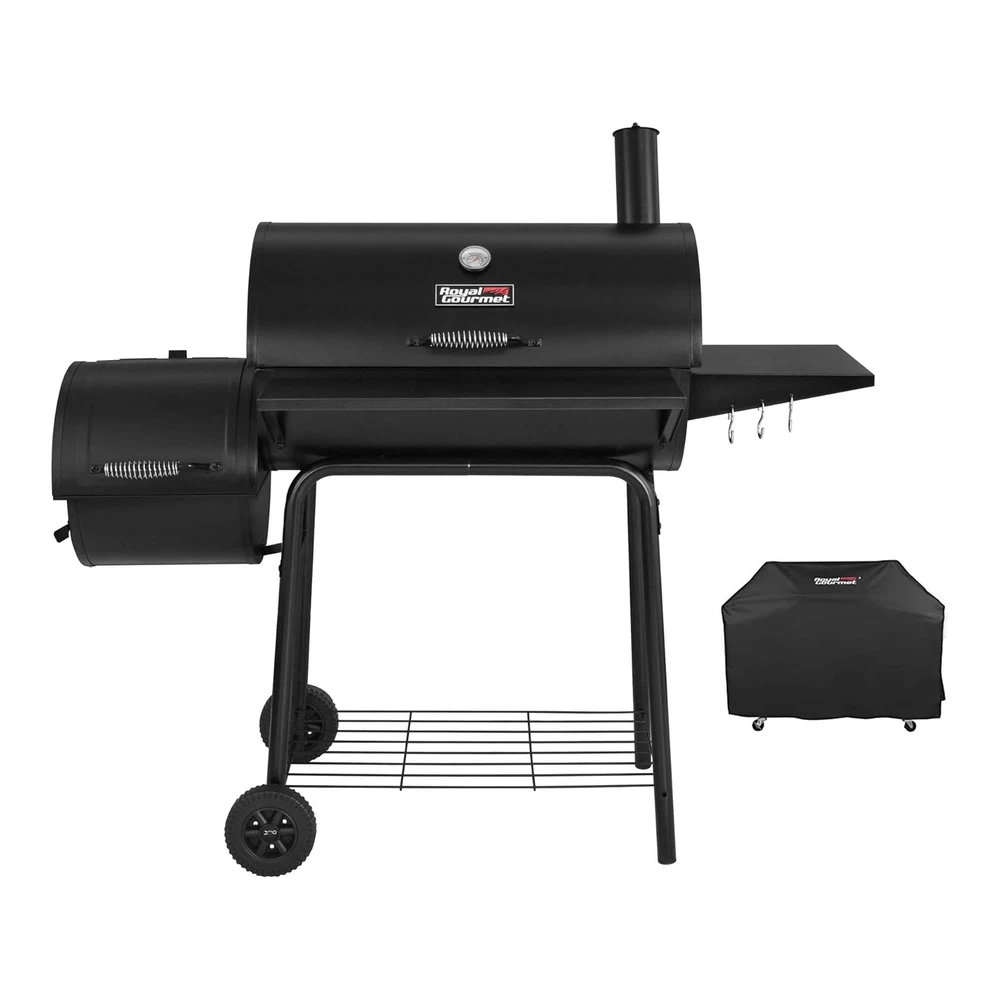 Royal Gourmet Cc1830sc Ahumador de Carbón con Tapa - 811" Cuadradas - Color Negro - para Campamento Al Aire Libre