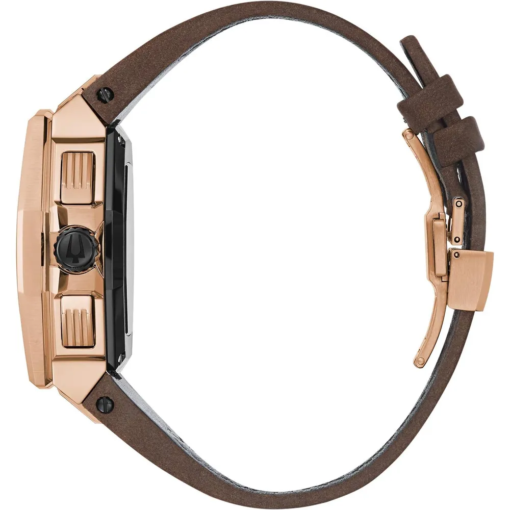 Bulova cronógrafo Serie X cuarzo hombre cristal zafiro segundero continuo | Marrón