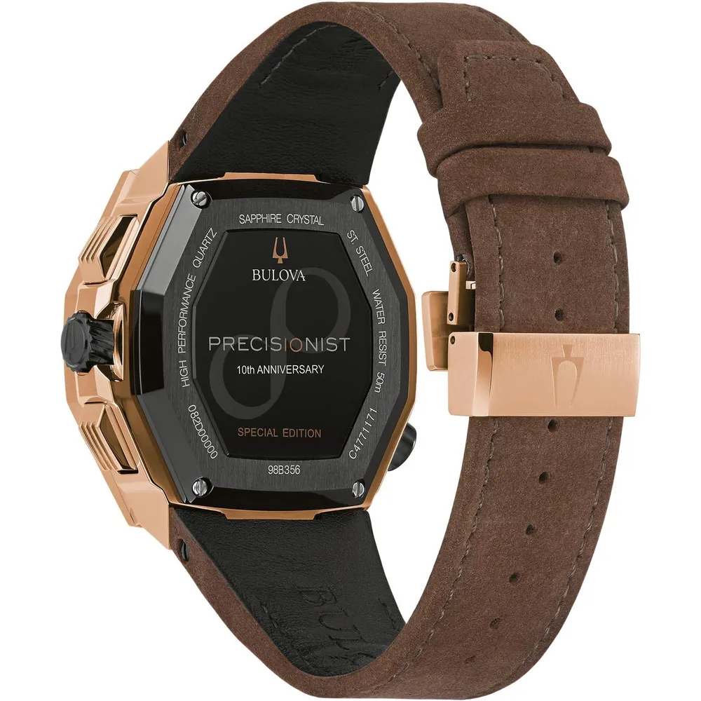 Bulova cronógrafo Serie X cuarzo hombre cristal zafiro segundero continuo | Marrón