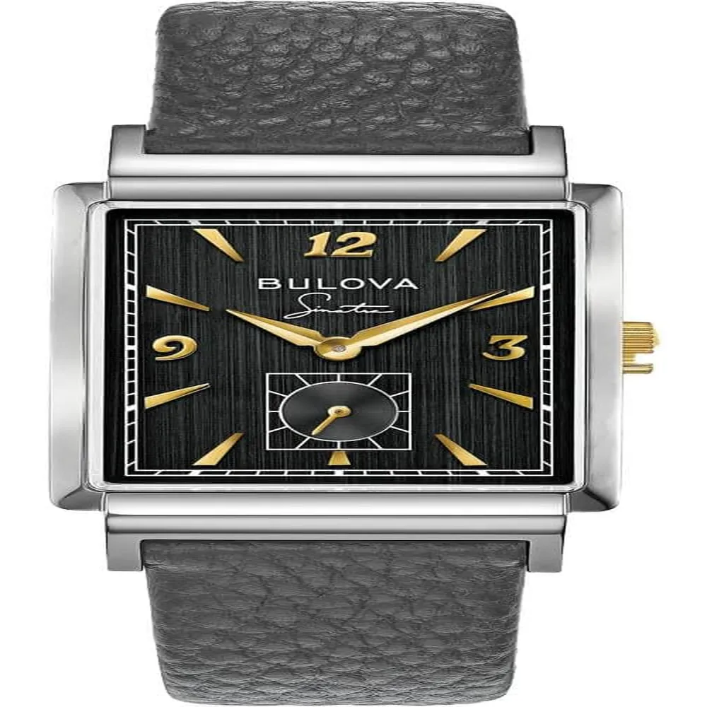 Bulova reloj Frank Sinatra hombre My Way correa cuero | Gris