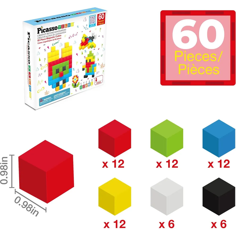 CUBOS MAGNÉTICOS 3D PMC60 PICASSOTILES