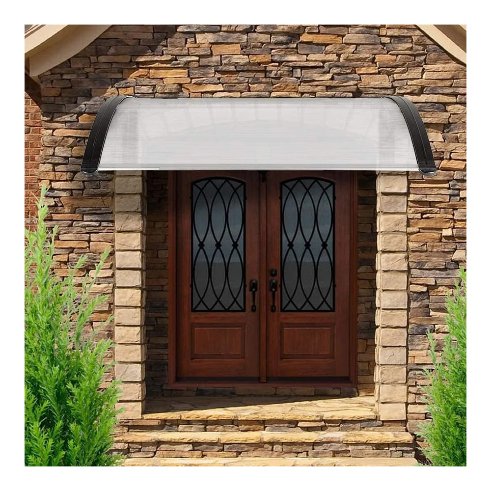 Vingli - Toldo para Ventana - Cubierta de Policarbonato Moderna para Puerta Delantera Al Aire Libre - Patio - 100% Protección Uv - Lluvia - Nieve - Sol