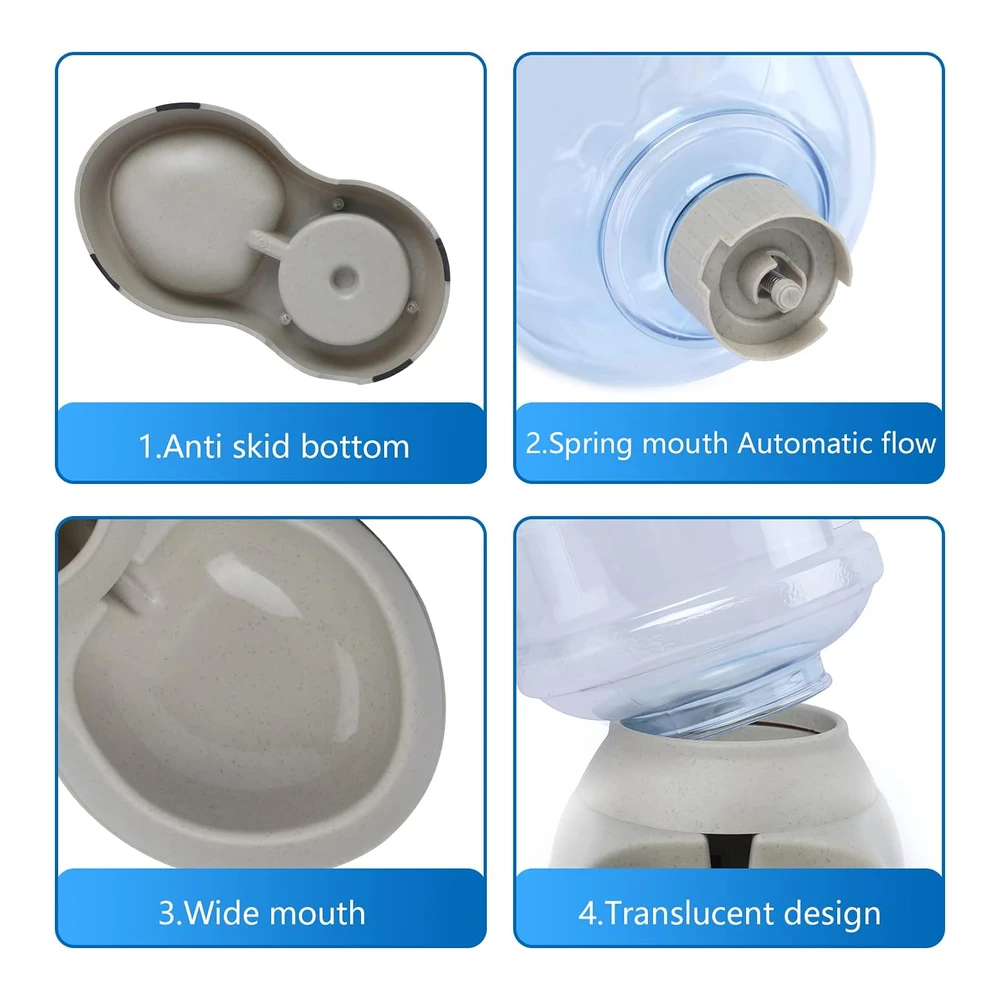 b08qrc6s4f_1.webp Bluerise Comedero para Mascotas y Dispensador Automático de Alimentos para Perros y Gatos - 100% Libre de Bpa - Repuesto Por Gravedad - Fácil de Limpiar - Autoalimentación para Mascotas Pequeñas y Grandes - Cachorro - Gatito - Conejo - Conejo