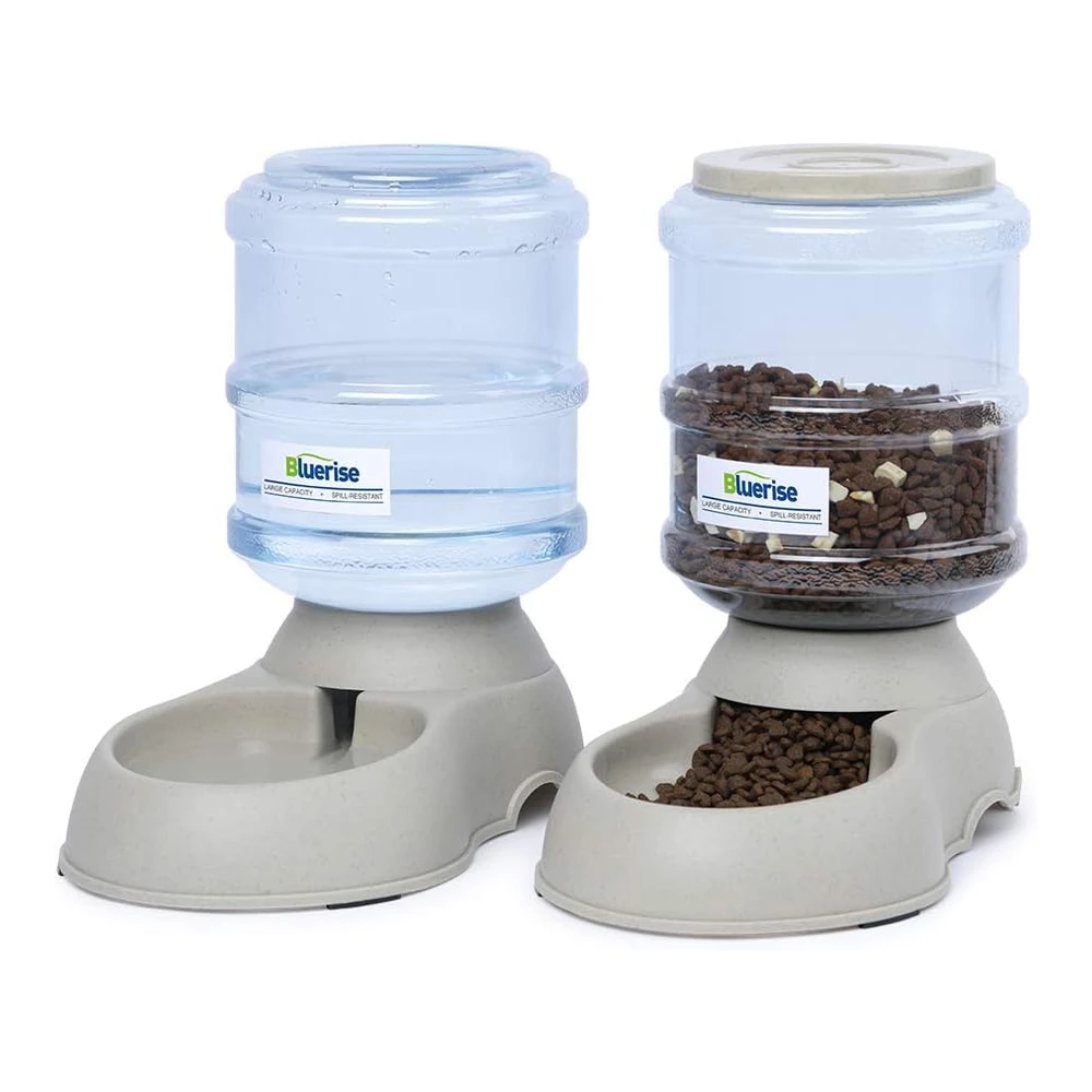 Bluerise Comedero para Mascotas y Dispensador Automático de Alimentos para Perros y Gatos - 100% Libre de Bpa - Repuesto Por Gravedad - Fácil de Limpiar - Autoalimentación para Mascotas Pequeñas y Grandes - Cachorro - Gatito - Conejo - Conejo