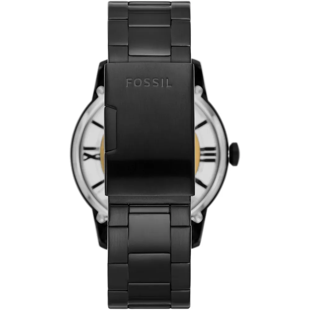 Fossil reloj automático Townsman para hombre, diseño esqueleto | Blanco/ Negro