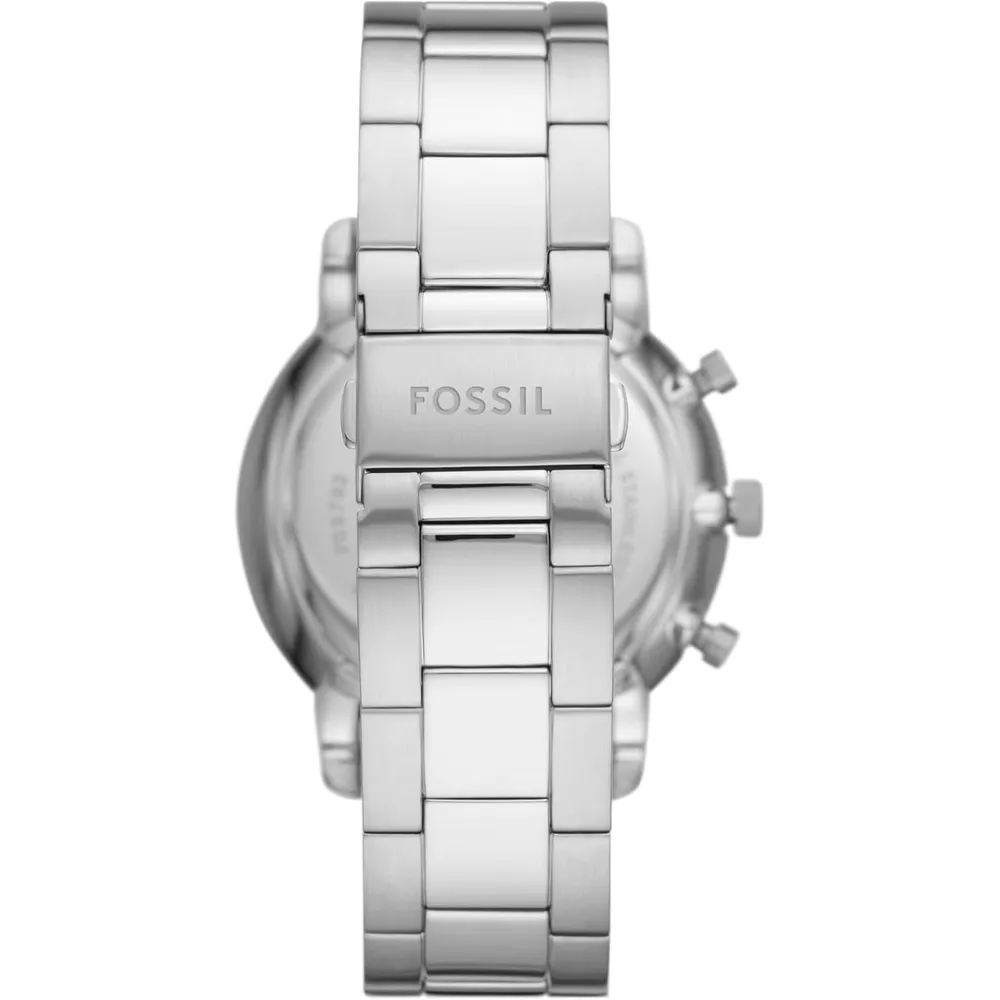 Fossil reloj cronógrafo Neutra de cuarzo para hombre, acero 44 mm | Plata/ Azul