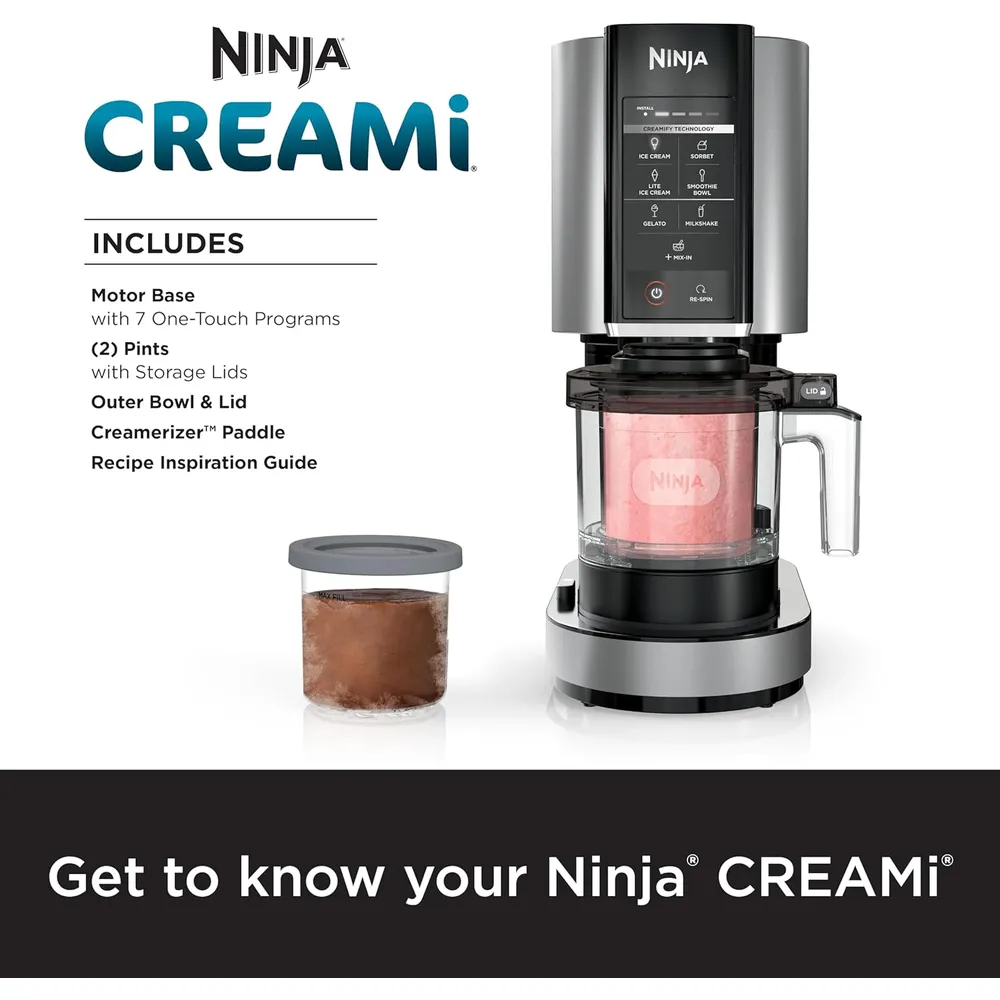 b08qxb9bh5_1_webp.webp NINJA MÁQUINA PARA HELADOS CREAMI NC301, 1 PT / 473 ML | PLATEADO