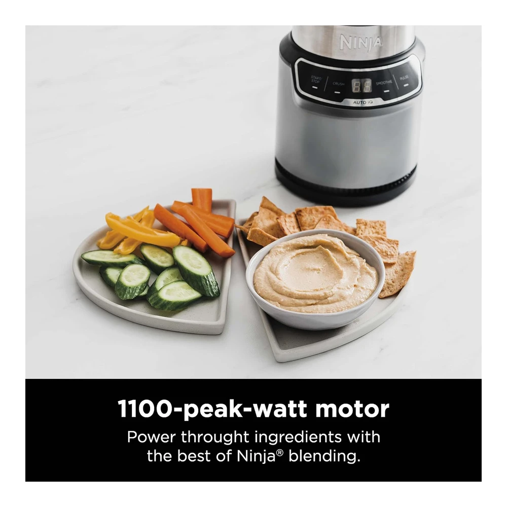 NINJA (BN401) NUTRI PRO CON AUTO-IQ - 1100 VATIOS PICO - LICUADORA PERSONAL - COLOR PLATEADO NUBE