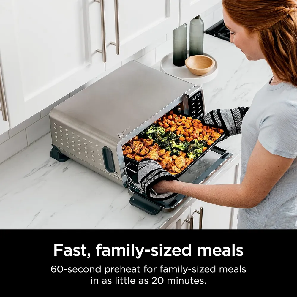 NINJA HORNO DE ENCIMERA AIR FRY PRO SP201 8 EN 1, 60.7 OZ / 1.8 L | PLATEADO