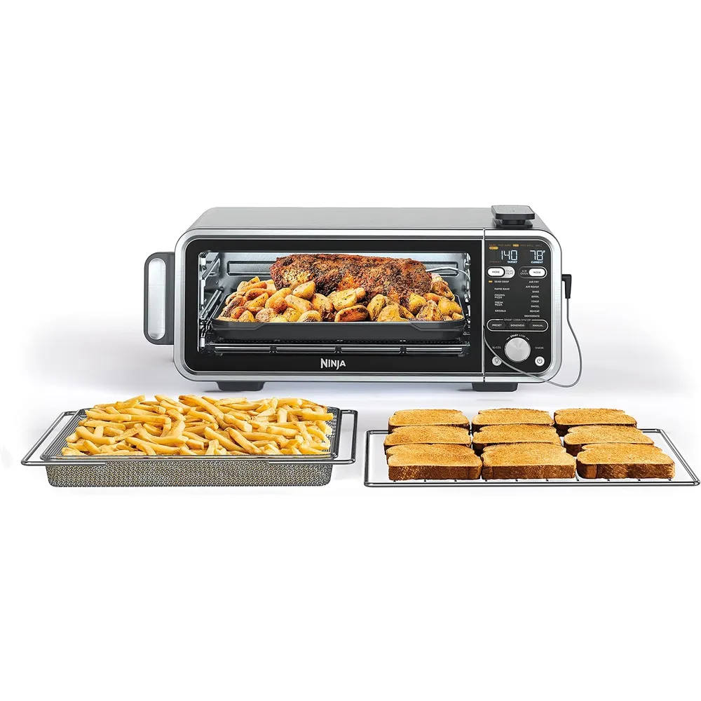 b08r12qzs1_0_webp.webp NINJA FOODI SP351, HORNO TOSTADOR Y FREIDORA 13 EN 1, 4 QT / 3.78 L | ACERO