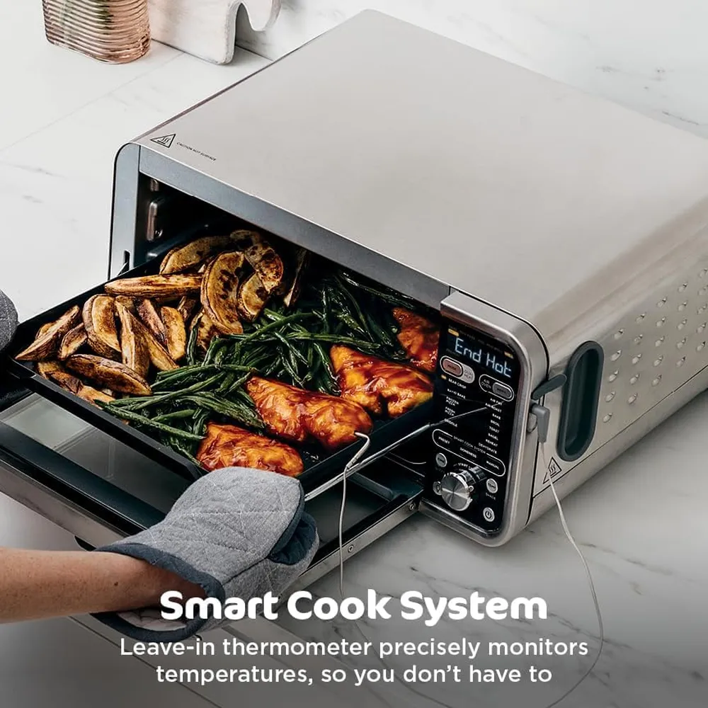 NINJA FOODI SP351, HORNO TOSTADOR Y FREIDORA 13 EN 1, 4 QT / 3.78 L | ACERO