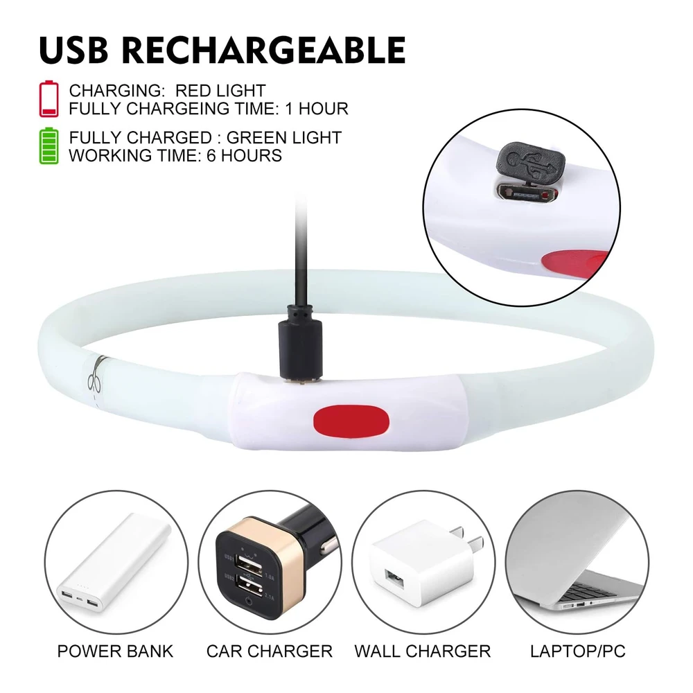 b08r7wfg2q_4.webp Novkin Collar Led para Perro - Recargable Rgb que Cambia de Color - Luces Impermeables para Perros que Hacen que La Mascota Sea Visible y Segura para Caminar Por La Noche - Al Aire Libre - Campamento - para Perros Pequeños - Medianos y Grandes