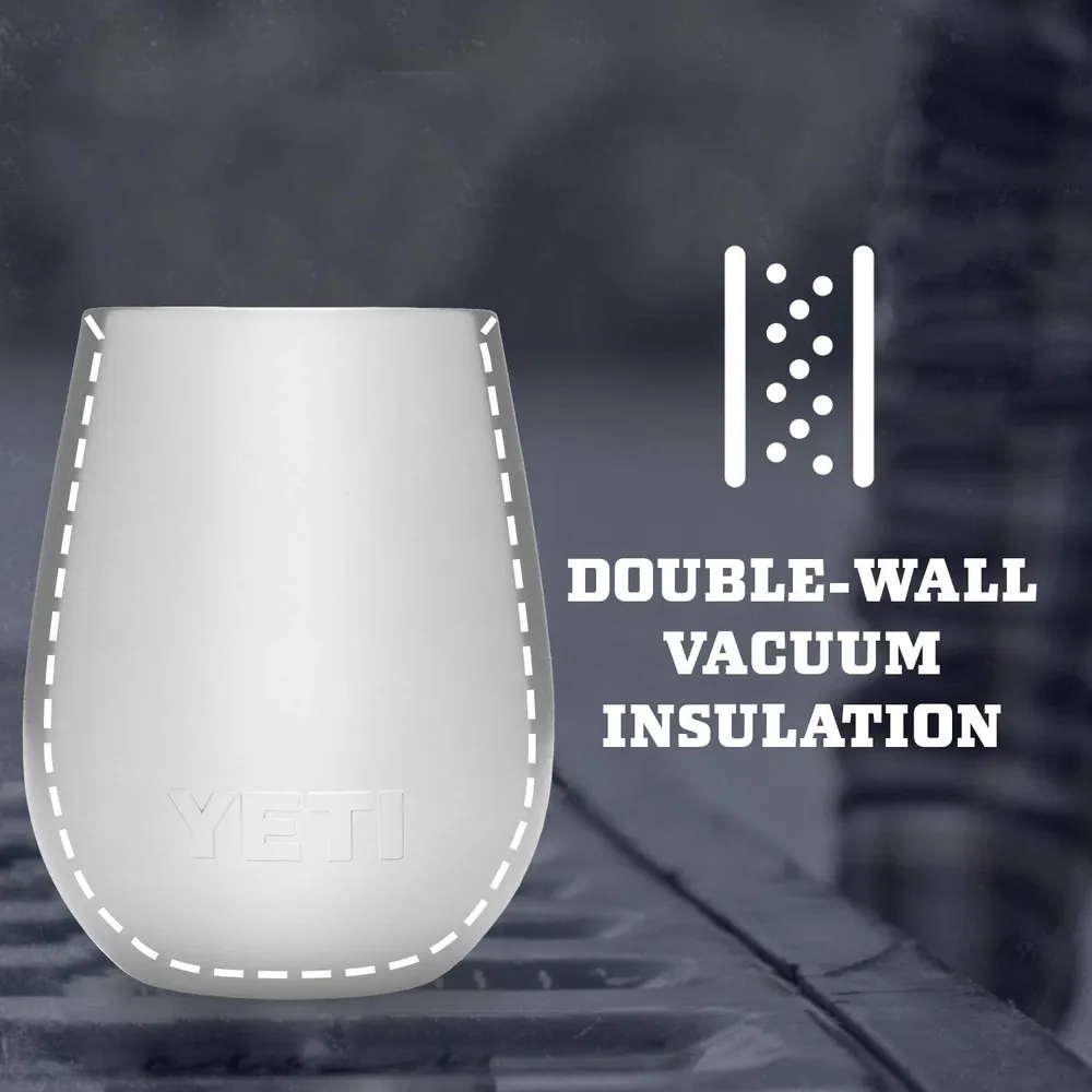 YETI Rambler Vaso de vino de 10 oz de acero inoxidable con tapa MagSlider color turquesa