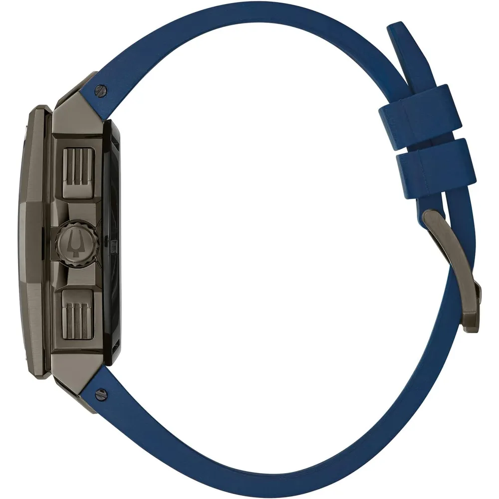 Bulova cronógrafo Serie X cuarzo hombre cristal zafiro segundero continuo | Azul
