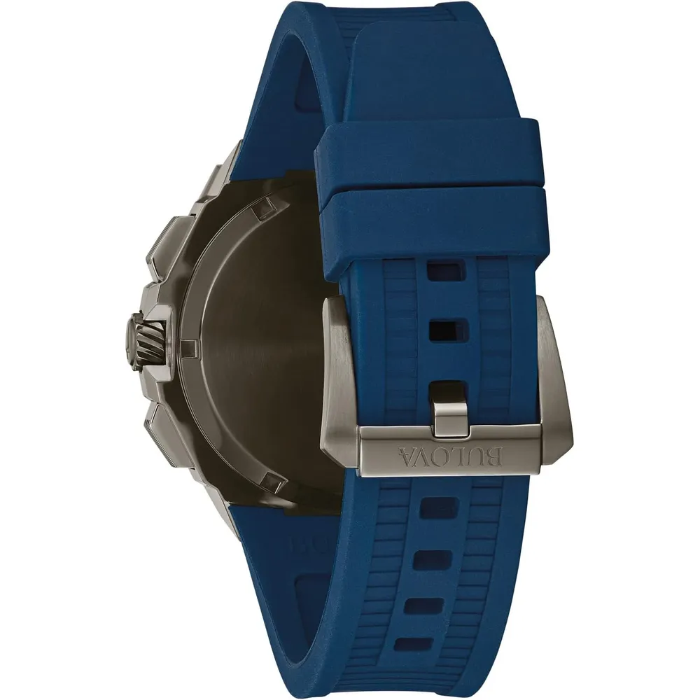 Bulova cronógrafo Serie X cuarzo hombre cristal zafiro segundero continuo | Azul