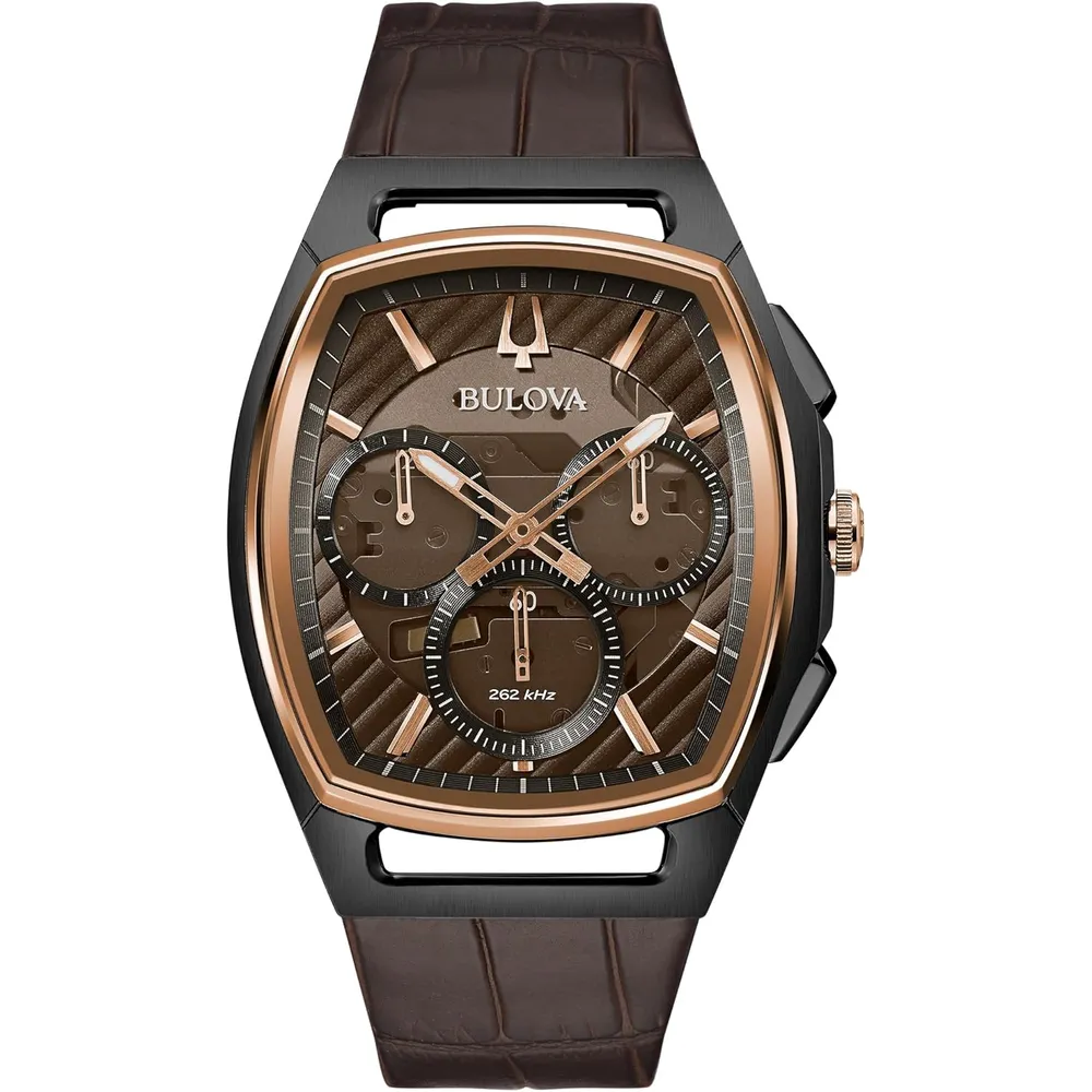 b08sh1pzmy_0_webp.webp Bulova reloj Curv hombre cuarzo cronógrafo 5 agujas correa cuero | Marrón