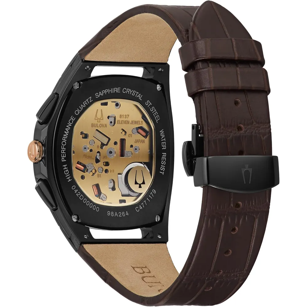 b08sh1pzmy_2_webp.webp Bulova reloj Curv hombre cuarzo cronógrafo 5 agujas correa cuero | Marrón