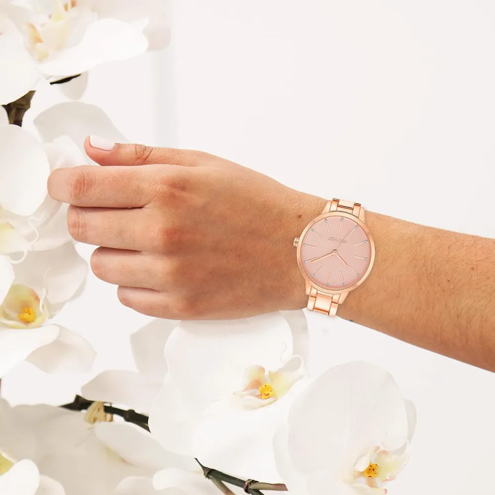 Nine West NW/2098CHGB reloj para dama | 36 mm - Rosado/Oro rosa
