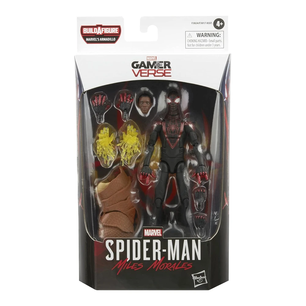 Spiderman Marvel Legends Series Gamerverse Miles Morales - Coleccionable de 6' - 7 Accesorios y 1 Pieza (S) de Construcción