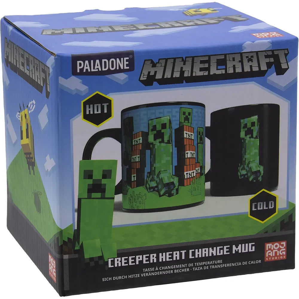Paladone Minecraft Creeper, taza térmica cambia color oficial