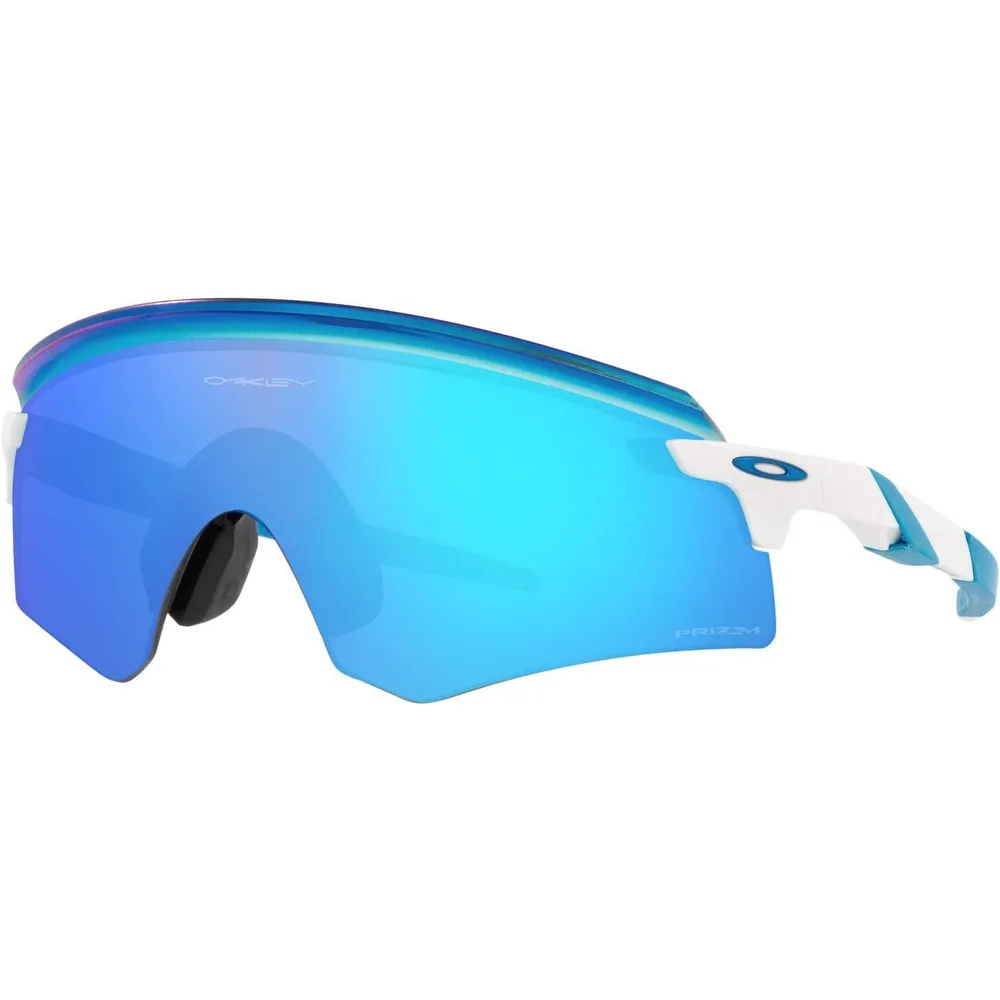 Oakley Encoder Gafas de sol para hombre | Polished White / Prizm Sapphire