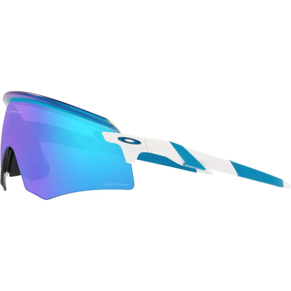 Oakley Encoder Gafas de sol para hombre | Polished White / Prizm Sapphire