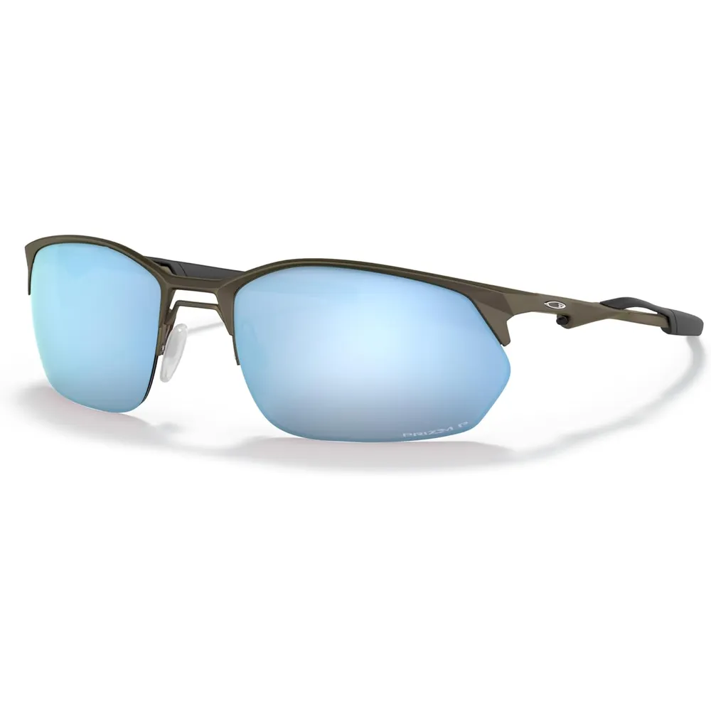 Oakley Wire Tap 2.0 OO4145 Gafas de sol para hombre | Satin Lead / Prizm Deep Water