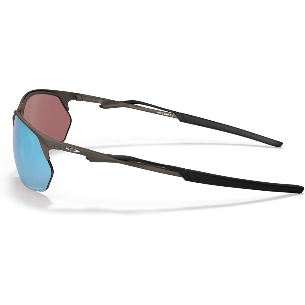Oakley Wire Tap 2.0 OO4145 Gafas de sol para hombre | Satin Lead / Prizm Deep Water