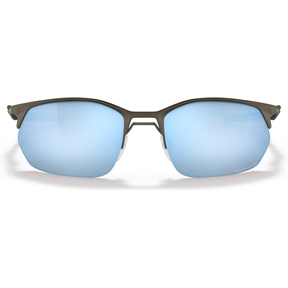 Oakley Wire Tap 2.0 OO4145 Gafas de sol para hombre | Satin Lead / Prizm Deep Water