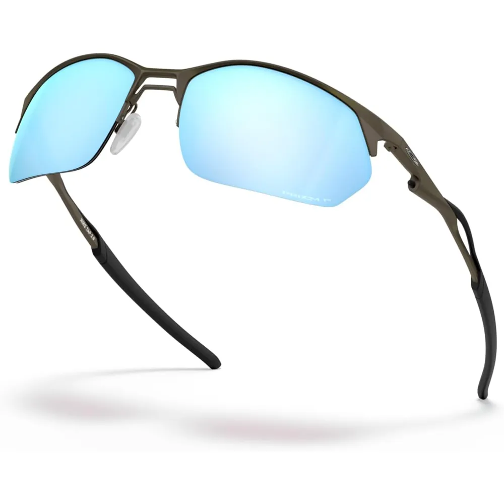 Oakley Wire Tap 2.0 OO4145 Gafas de sol para hombre | Satin Lead / Prizm Deep Water